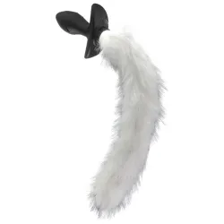 Kinky Puppy Plug vibrant avec Queue blanche Tail Curve 9 x 3.7cm Queue 30cm